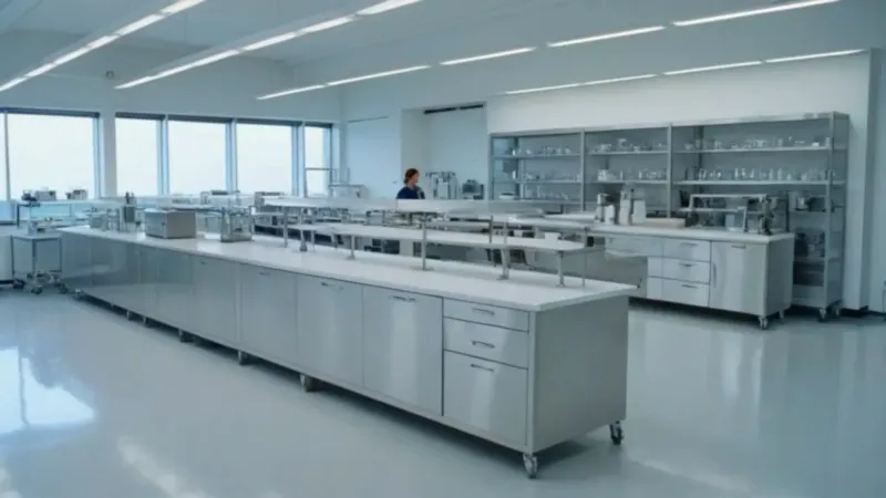 Un científico trabaja en un laboratorio moderno