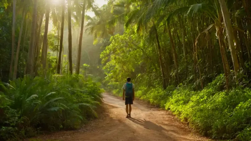 Un viajero ante la inmensa selva