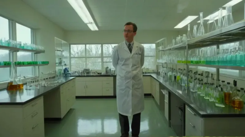 Laboratorio moderno con un científico trabajando