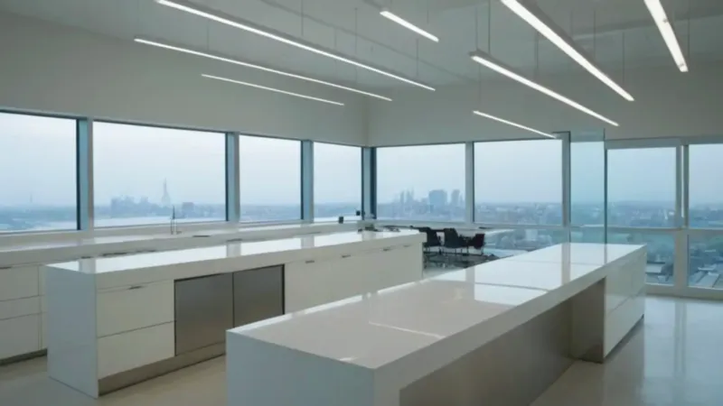 Laboratorio de vanguardia con vistas a la ciudad