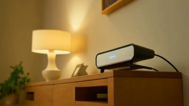 Una persona ajusta el router en casa