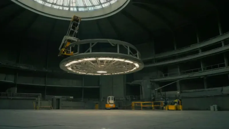 Un piloto en una enorme centrifugadora