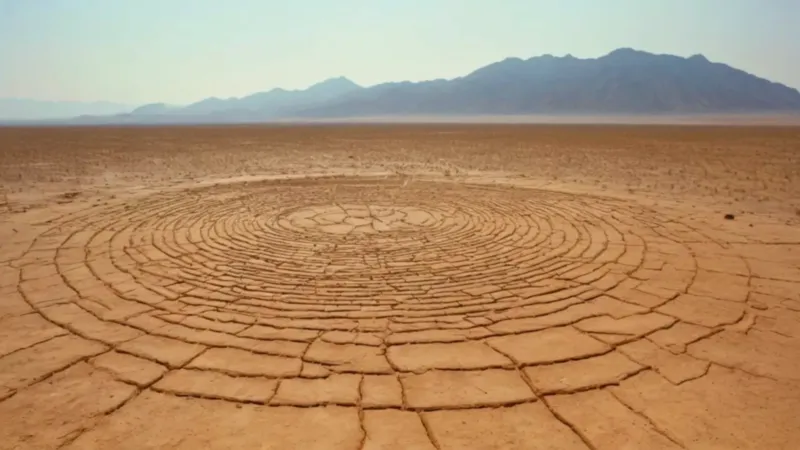 Figura solitaria ante la inmensa espiral