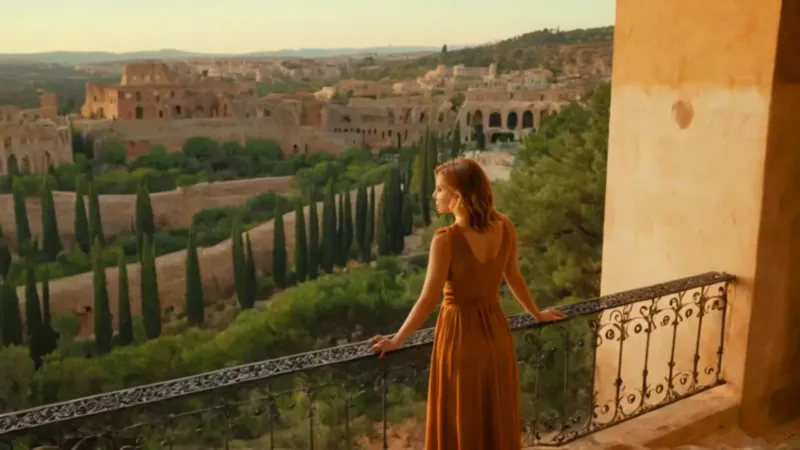 Contempla el Coliseo desde un balcón