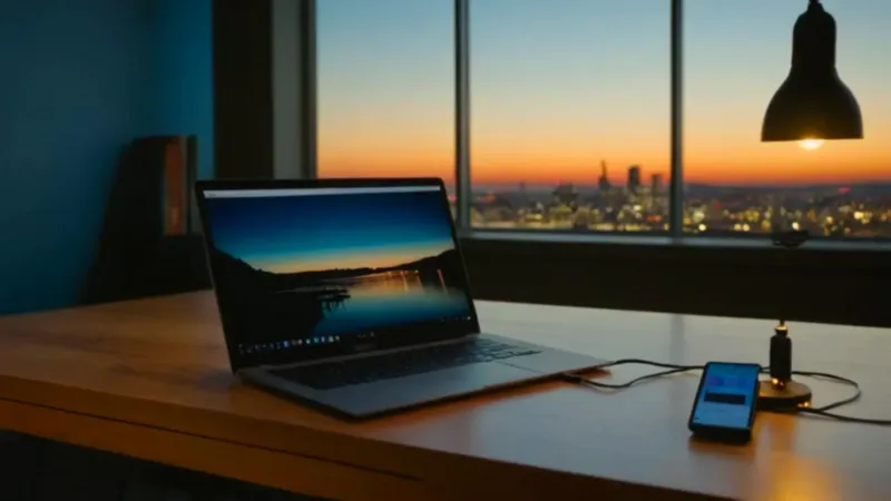 Persona concentrada trabajando en la penumbra