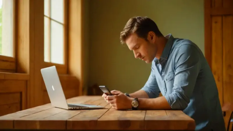 Hombre concentrado trabajando en su escritorio