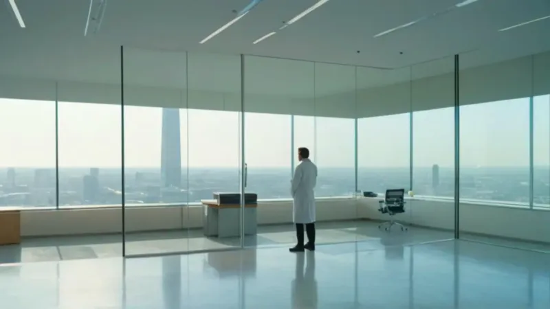 Un científico ante una visualización de datos