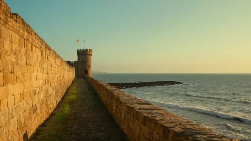 Un vigía contempla el mar al atardecer