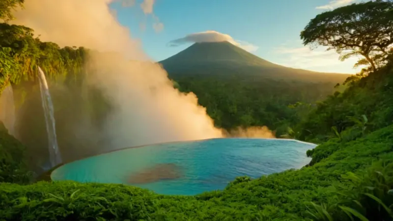 Un baño termal en un paisaje majestuoso
