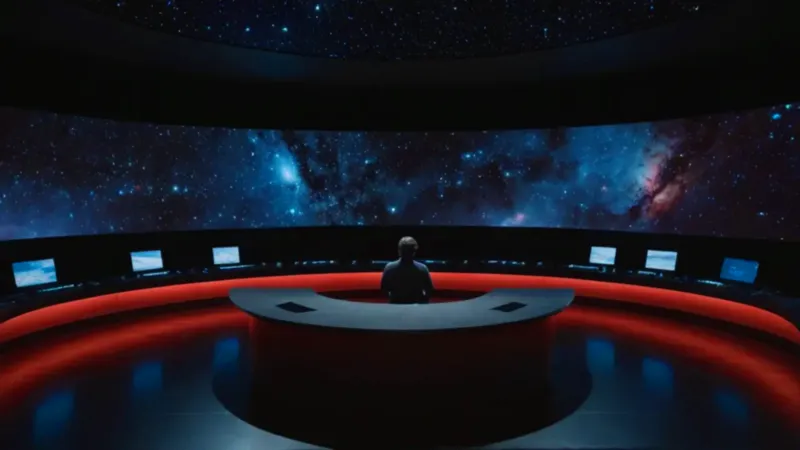 Una silueta contempla la inmensidad del cosmos