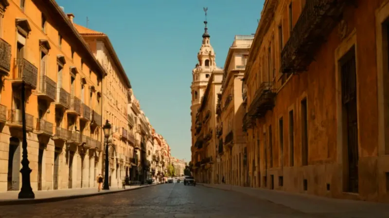 Tarde de sol en una calle madrileña