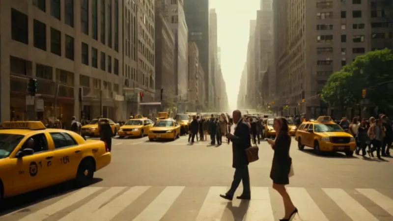 Una persona contempla la bulliciosa ciudad