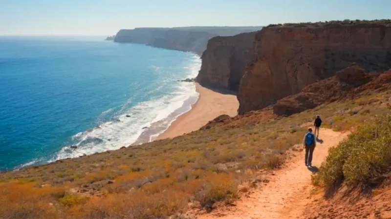 Soledad en el acantilado frente al mar