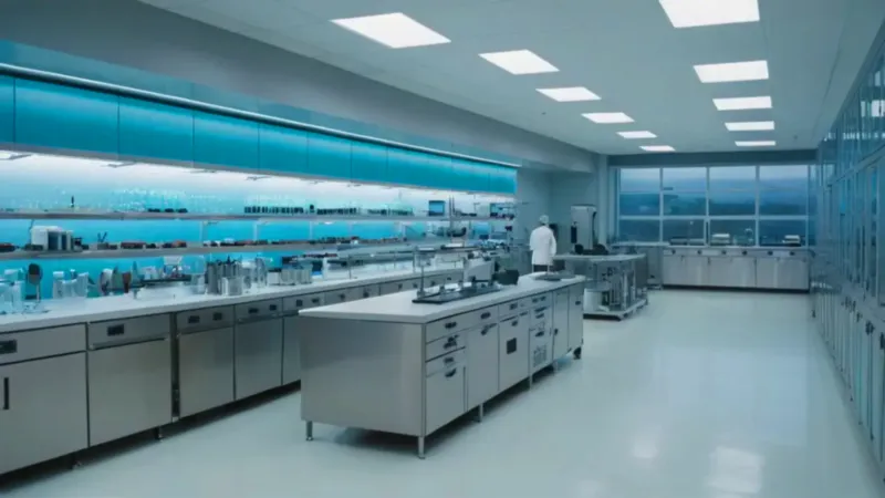 Un científico trabaja en un laboratorio avanzado