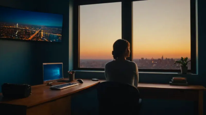 Un rostro iluminado por una pantalla