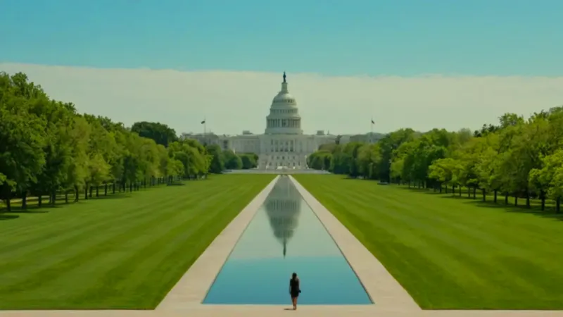 Una figura solitaria ante el Capitolio
