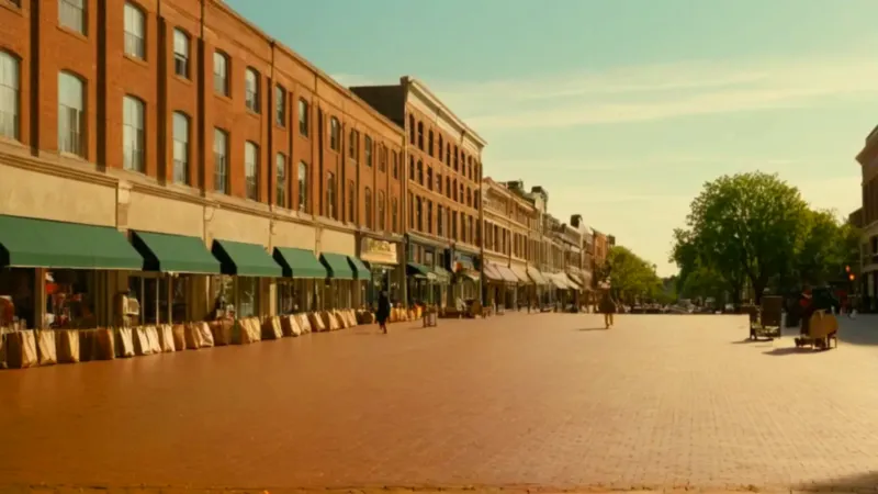Persona solitaria camina con bolsas al sol