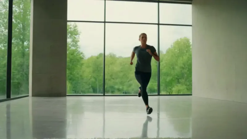 Atleta con prótesis en un estudio luminoso