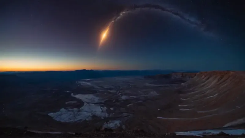 Un astronauta ante un planeta gigante
