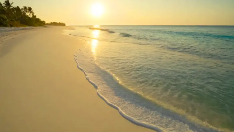 Una idílica playa tropical bajo el sol