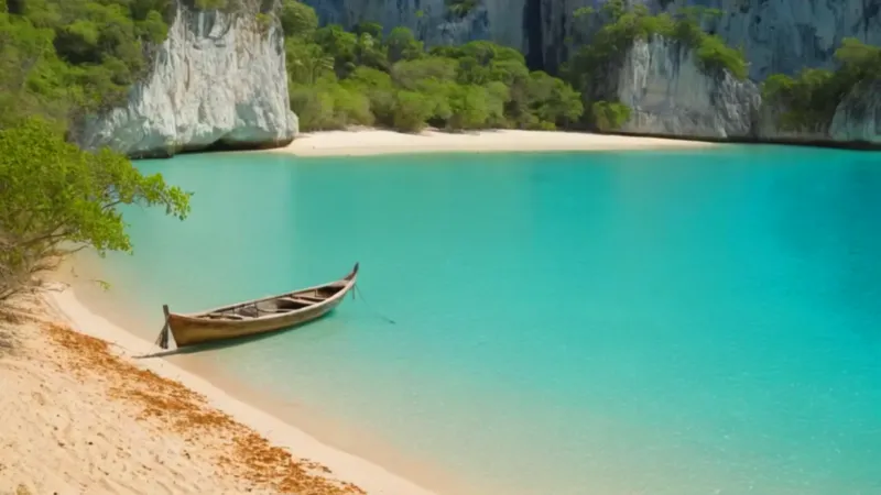 Sereno paraíso de acantilados y mar turquesa