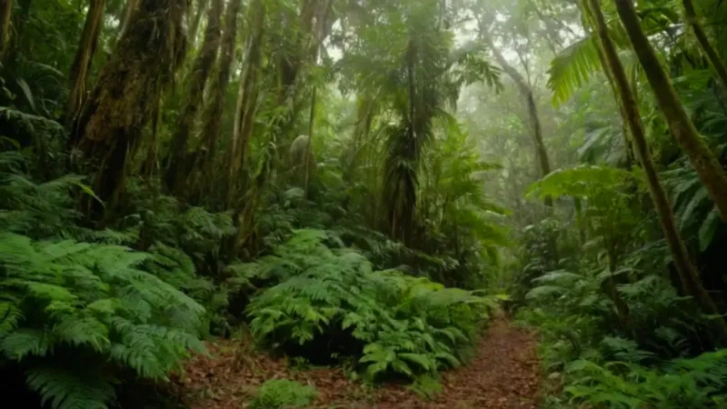 Un explorador observa la vida en la jungla