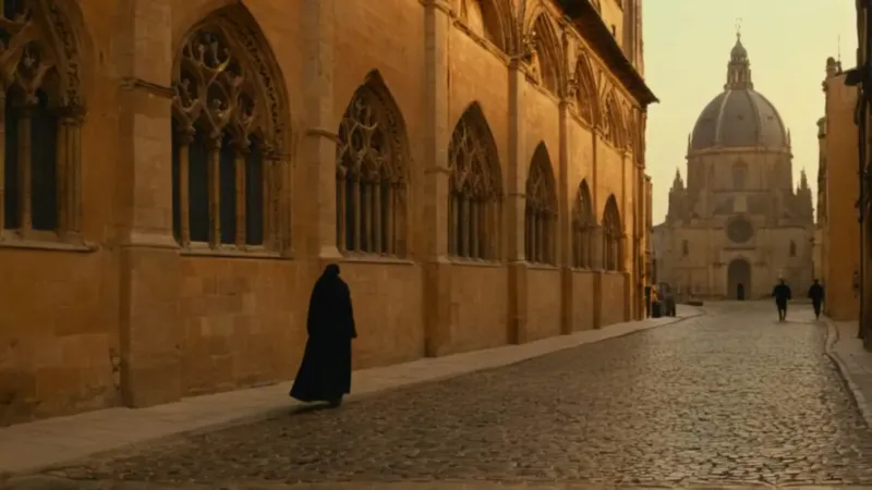 Soledad en una antigua calle de piedra