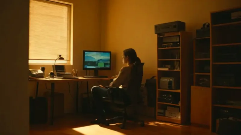 Una silueta absorta frente al monitor