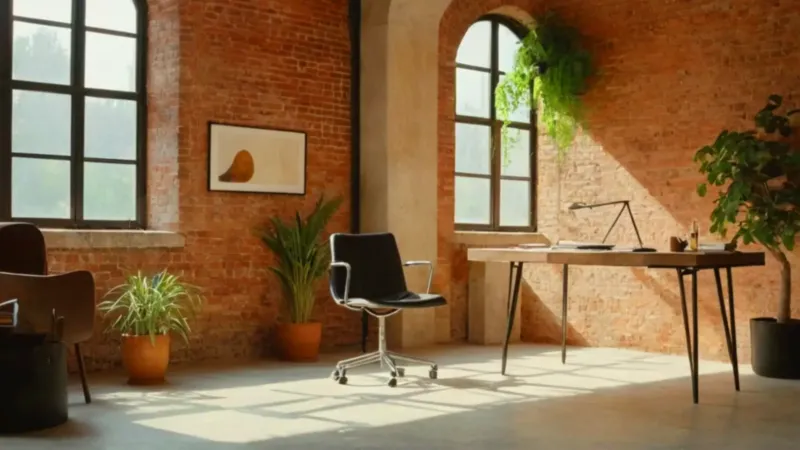 Calma y concentración en un loft soleado