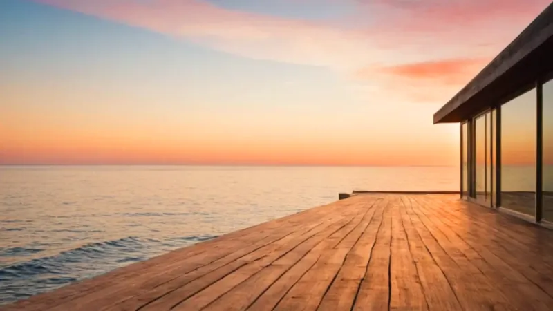 Figura solitaria ante un sereno atardecer