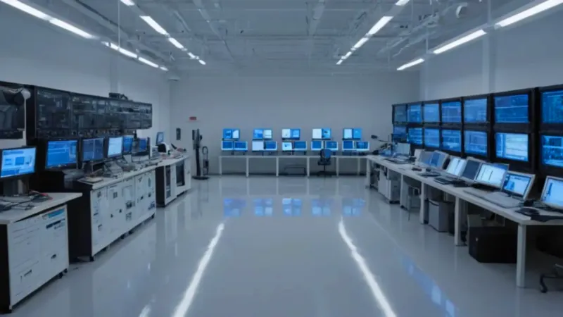 Científico en un laboratorio de alta tecnología