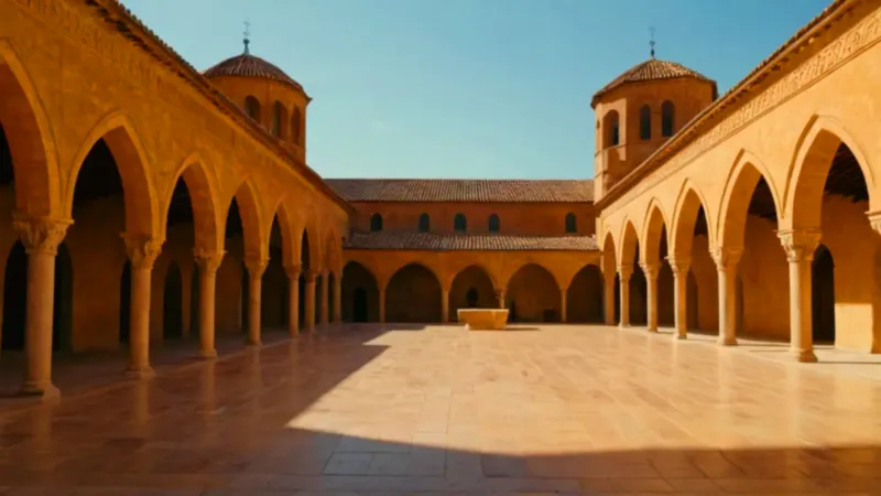 Una figura solitaria ante la inmensa catedral