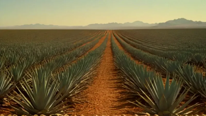 Un inmenso paisaje de agaves dorados