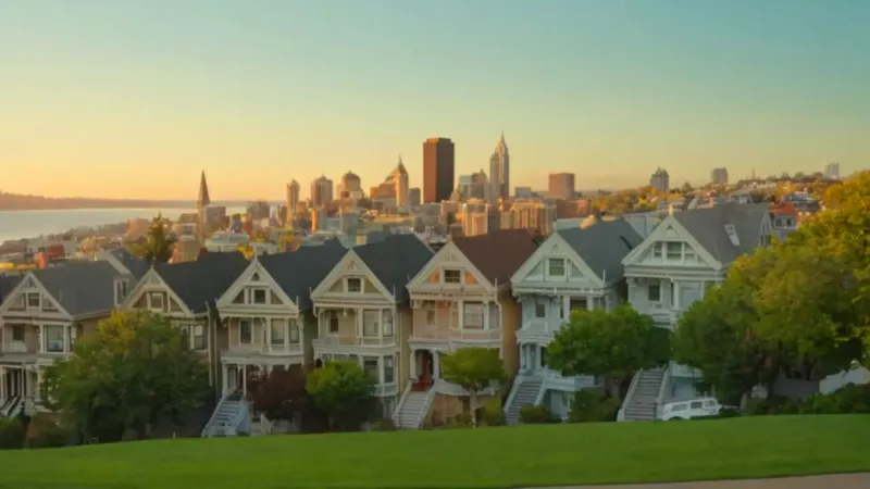 Figura en colina contempla la ciudad