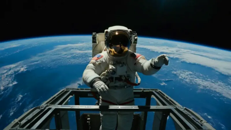 Astronauta contempla una tormenta desde el espacio