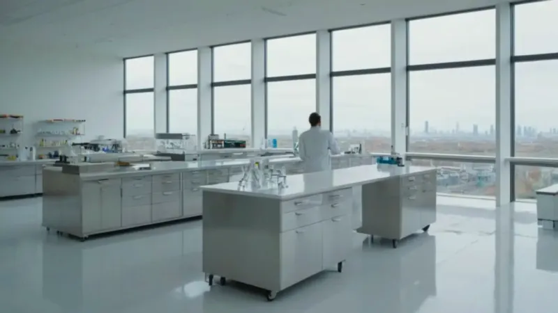 Un científico trabaja en un laboratorio moderno
