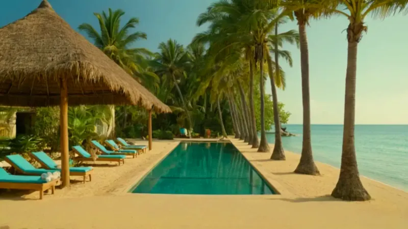 Un resort paradisíaco junto al mar