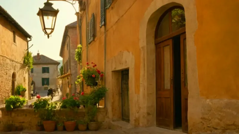 Tranquilo atardecer en un callejón de Verona