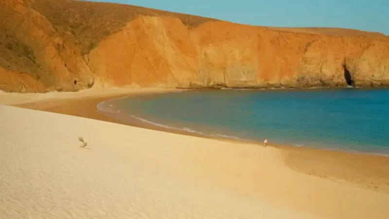 Una figura solitaria contempla la inmensidad del mar