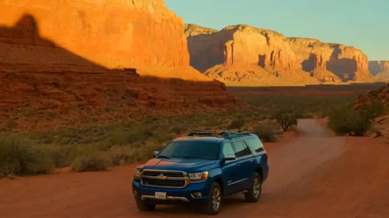 Un viajero contempla el cañón al atardecer