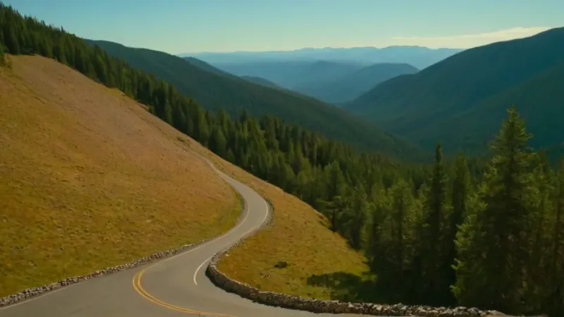 Una figura solitaria contempla el paisaje montañoso
