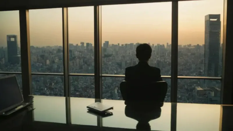 Soledad ante la inmensa ciudad nocturna