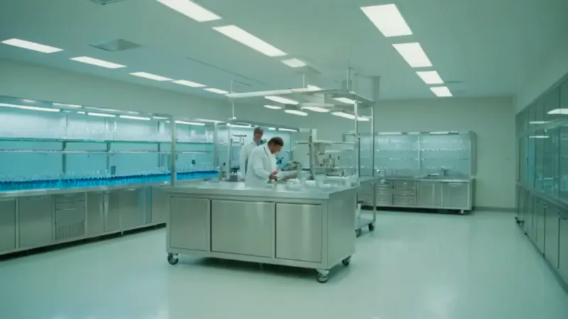 Un científico observa un espécimen en laboratorio
