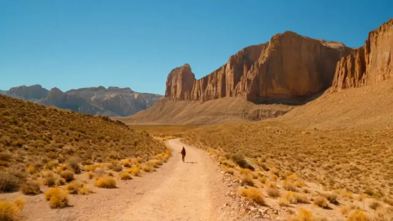 Valle desértico de tumbas en la roca