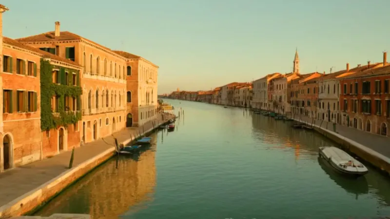 Atardecer en un canal veneciano