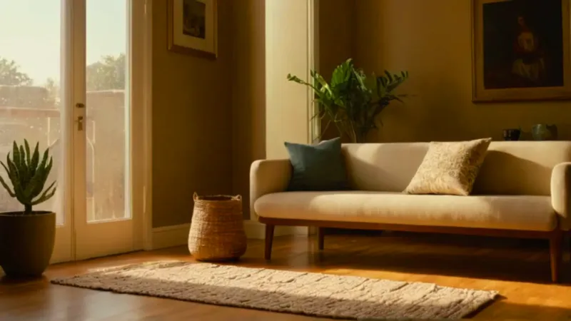 Alguien descansa en una habitación soleada
