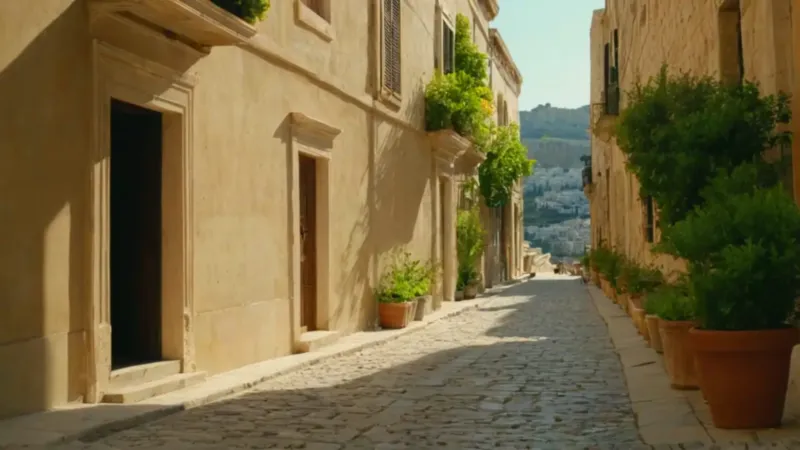 Un callejón conduce a la Acrópolis