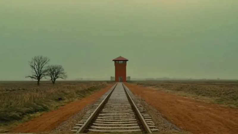 Paisaje desolador de un campo de concentración